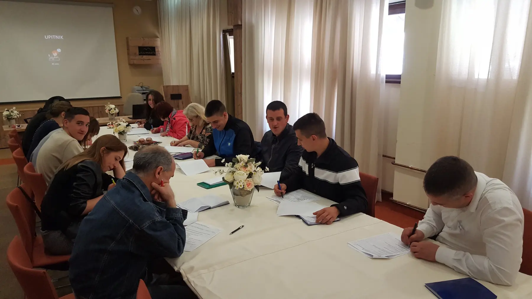Participants working on a practical training exercise